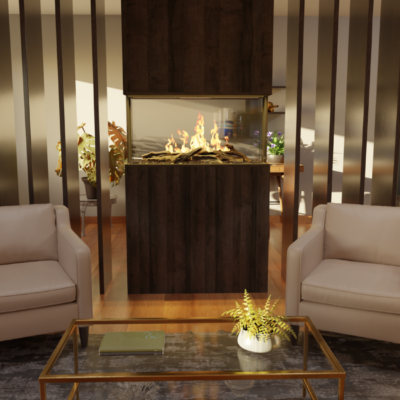 Modern Flames Nova Clear Electric Fireplace in Living Room Area